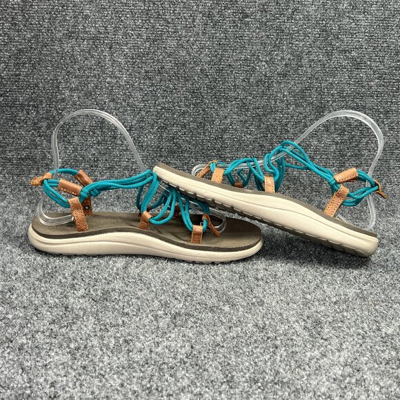 Teva Voya Infinity Sandals Women's Size 7 Grey Turquoise Athletic Recovery Sport - Picture 7 of 13